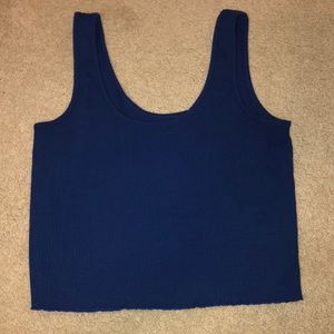 Cute cropped navy tank
